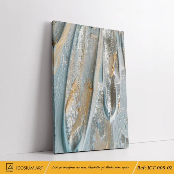 Triptyque Luxe Doré & Argenté – Éclat et Élégance pour Votre Intérieur – Image 4