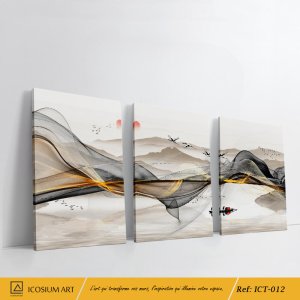 Triptyque Zen Japonais 🌄 | Harmonie & Raffinement