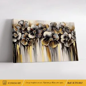 Tableau Explosion Florale – Élégance et Raffinement Naturel