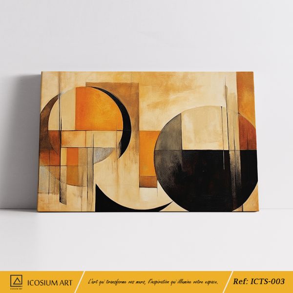 Tableau Abstrait "Harmonie Géométrique" – Élégance Moderne et Raffinée – Image 2