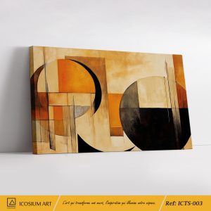 Tableau Abstrait "Harmonie Géométrique" – Élégance Moderne et Raffinée