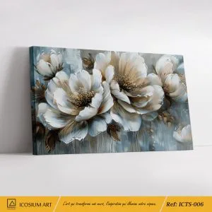 Tableau Floral Douceur Élégante – Sublimez votre Intérieur avec Nature et Sérénité