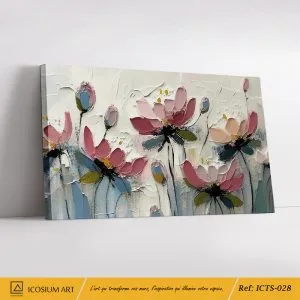 Douceur Florale – Une Harmonie Délicate de Rose et de Bleu pour un Intérieur Apaisant