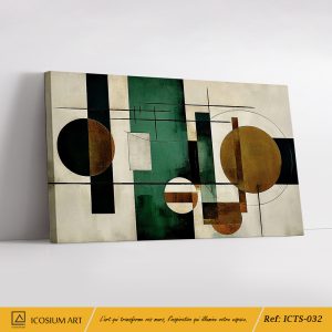Géométrie Élégante – Un Tableau Abstrait pour un Intérieur Sophistiqué