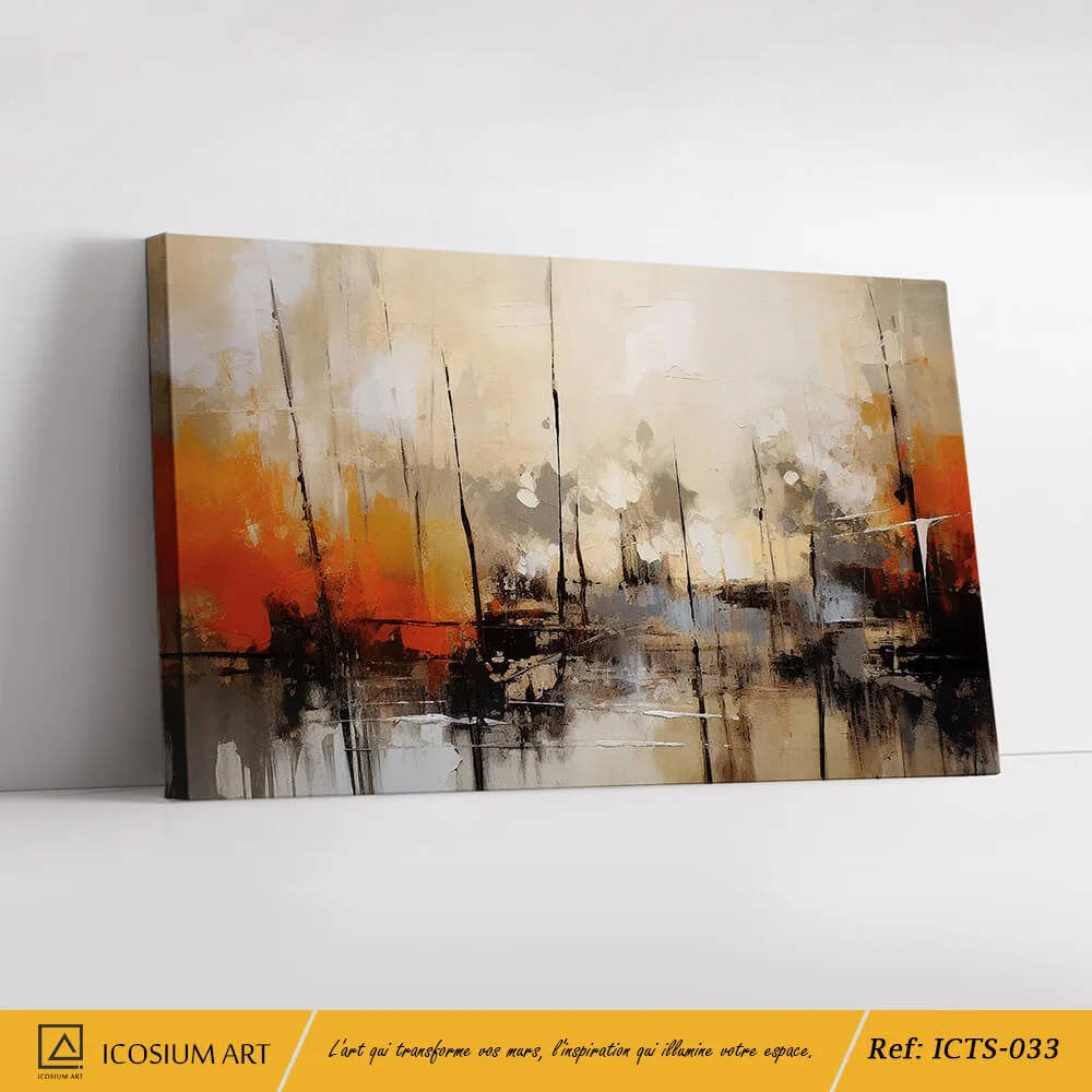 Coucher de Soleil Abstrait – Harmonie de Chaleur et Profondeur