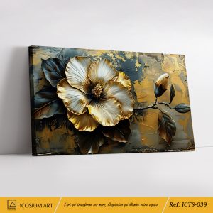 Élégance Dorée – Fleur Intemporelle
