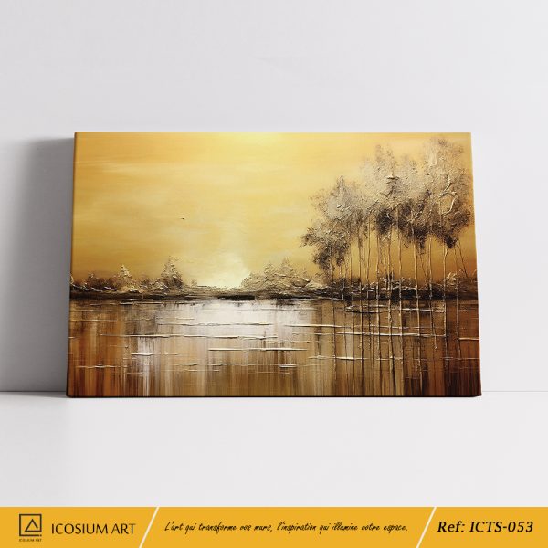 Lumière Dorée – Une Évasion Paisible sur Toile – Image 2