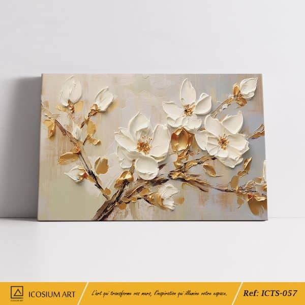 Douceur et Sérénité – Tableau Fleur 3D aux Tons Apaisants – Image 2