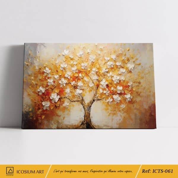 Arbre d’Or – Tableau Automnal Texturé – Image 2