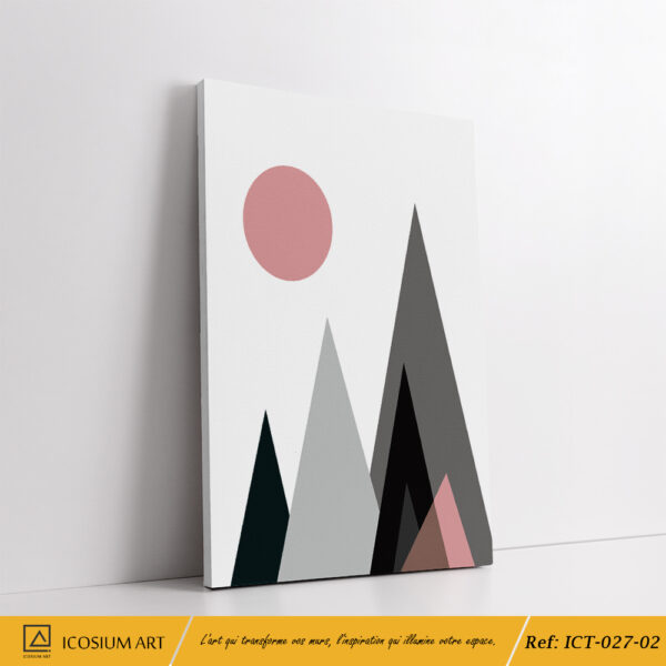 "Triptyque Abstrait Géométrique – Décoration Murale Minimaliste et Moderne" – Image 3
