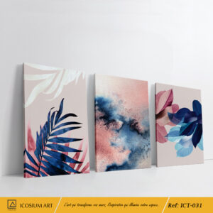 "Triptyque Aquarelle Florale – Décoration Murale Élégante et Apaisante"