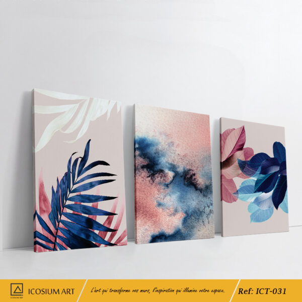 "Triptyque Aquarelle Florale – Décoration Murale Élégante et Apaisante"