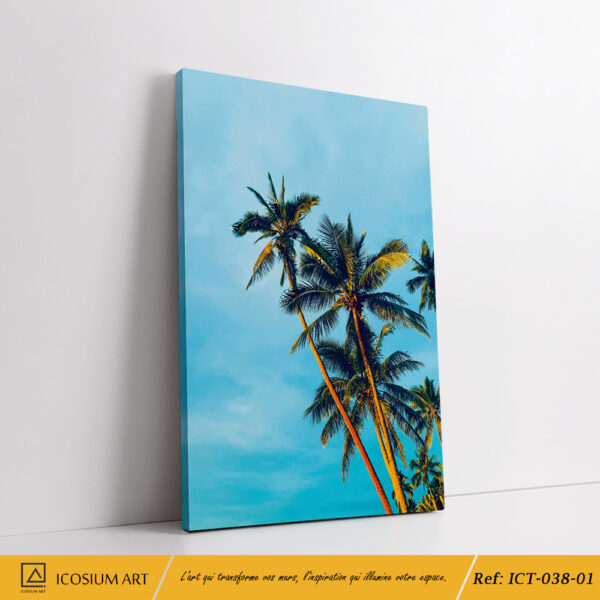 "Triptyque Évasion Tropicale – Décoration Murale Relaxante aux Couleurs Exotiques" – Image 2