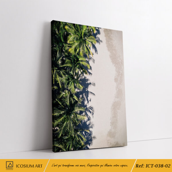 "Triptyque Évasion Tropicale – Décoration Murale Relaxante aux Couleurs Exotiques" – Image 3