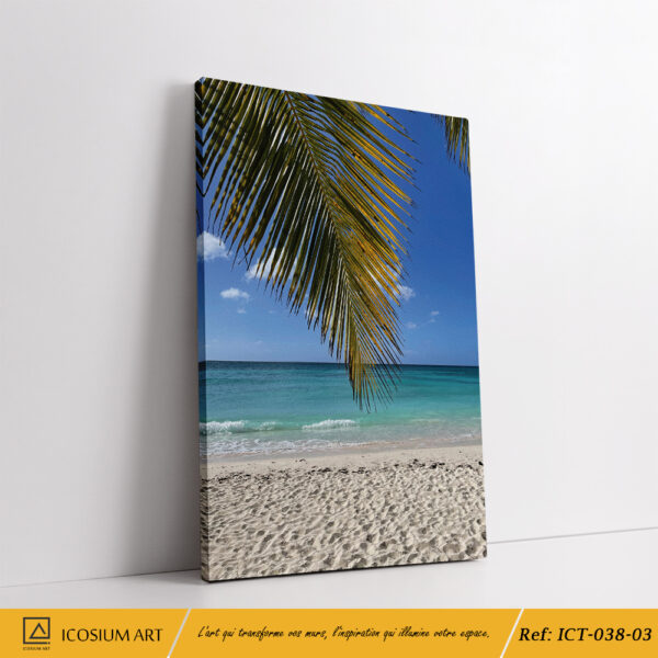 "Triptyque Évasion Tropicale – Décoration Murale Relaxante aux Couleurs Exotiques" – Image 4