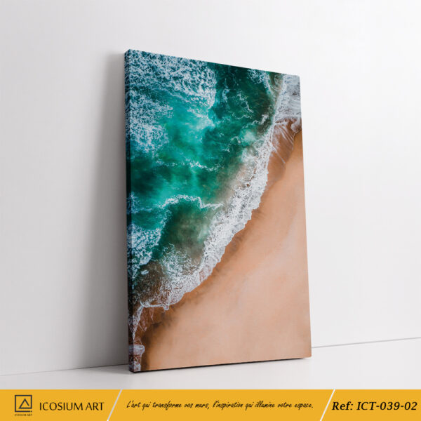 "Triptyque Horizon Bleu – Décoration Murale Marine pour une Évasion Totale" – Image 3