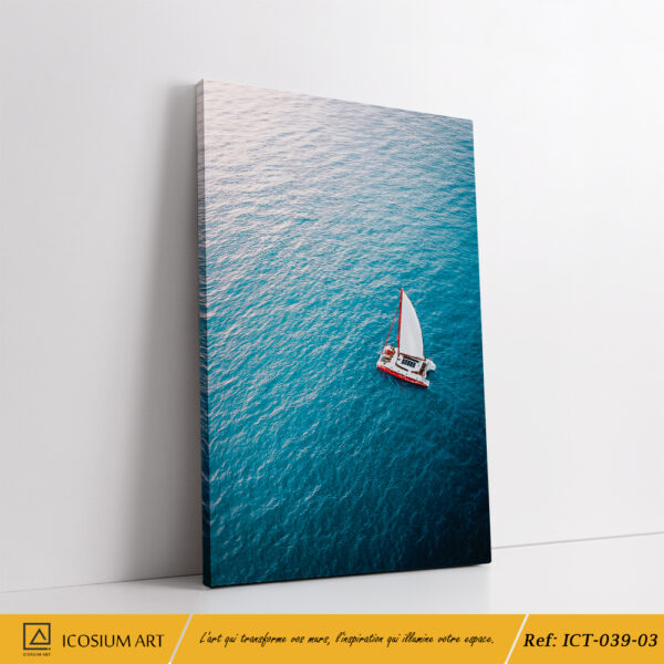 "Triptyque Horizon Bleu – Décoration Murale Marine pour une Évasion Totale" – Image 4