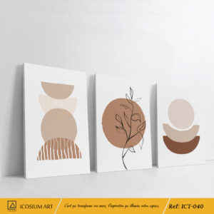 "Triptyque Minimaliste Nature – Élégance & Sérénité Murale"