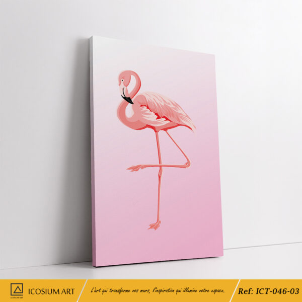Triptyque Flamingo Rose – Élégance Tropicale et Douceur Florale – Image 4