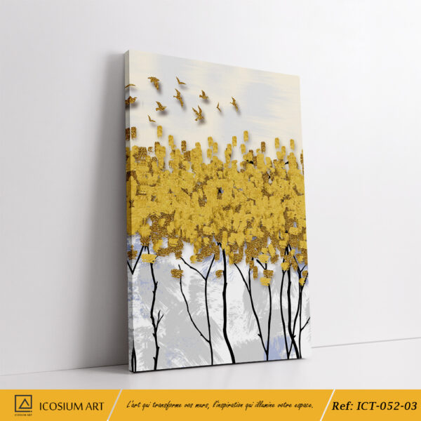 Triptyque Forêt Dorée – Élégance Automnale et Lumière Naturelle – Image 4