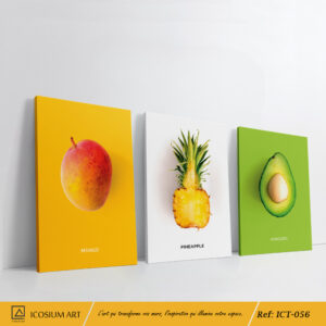 Trio Fruit Minimaliste - Mangue, Ananas & Avocat