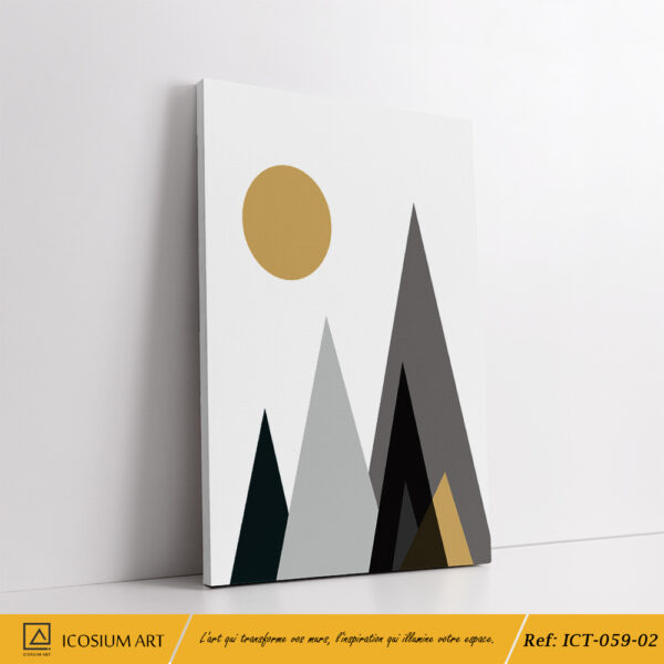 Triptyque Géométrique Nordic – Modernité et Élégance Minimaliste – Image 3