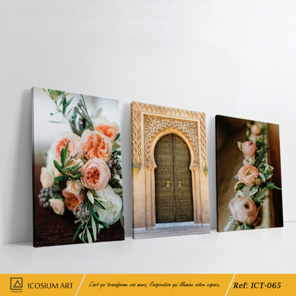 Trio Oriental Floral - Fleurs, Porte Artisanale, Compositions Délicates