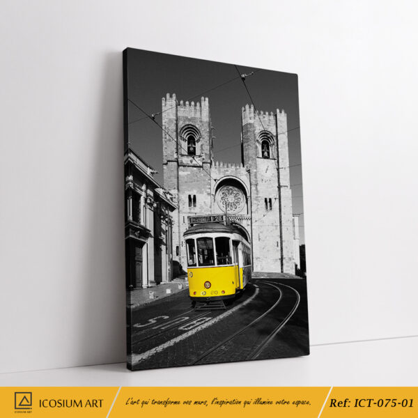 Triptyque Urbain Noir & Jaune – Élégance Moderne & Dynamique – Image 2