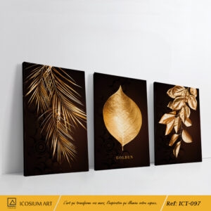 Triptyque "Élégance Brune" – Chaleur et Sophistication