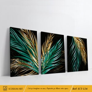 Triptyque "Élégance Tropicale" - Nature et Luxe Fusionnés