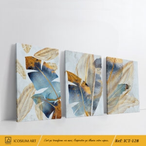 Triptyque "Élégance Tropicale" - Nature et Luxe en Harmonie