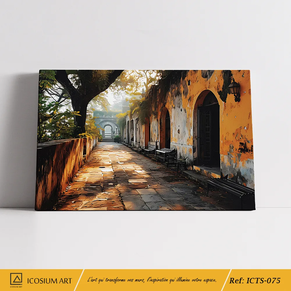 Tableau Village Côtier Impressionniste – Image 2