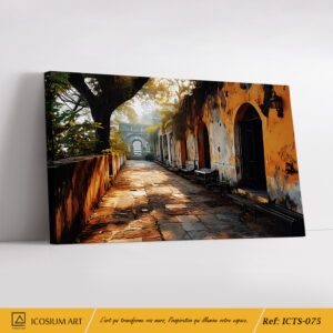 Tableau Village Côtier Impressionniste