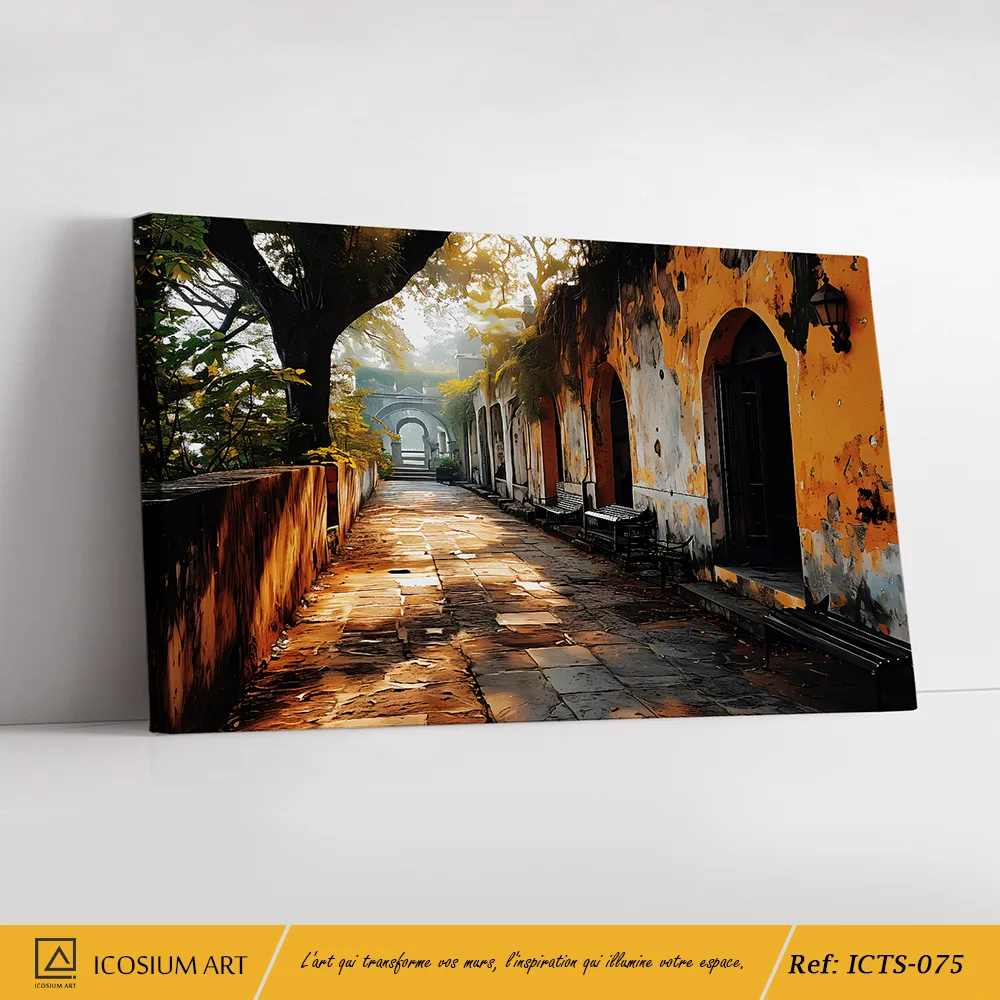 Tableau Village Côtier Impressionniste